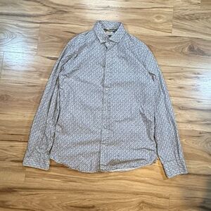 Bastoncino Men’s Size M Cotton Shirt Italy Pattern Button Down